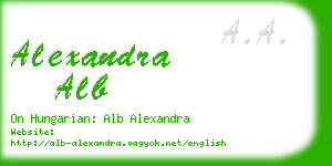 alexandra alb business card